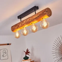 Plafonnier Canedo Noir, 4 Lumieres