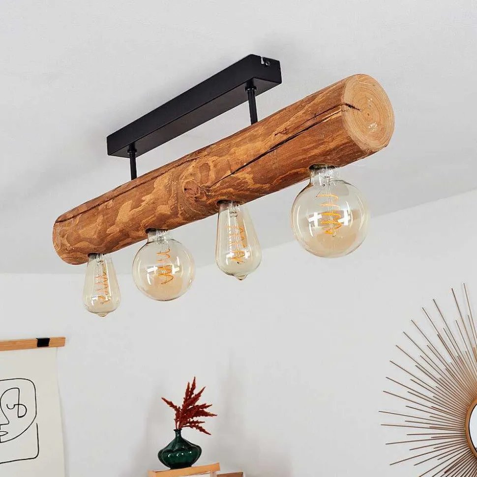 Plafonnier Canedo Noir, 4 Lumieres