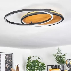 Plafonnier Cardozo Led Ecru, Noir, 1 Lumiere