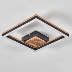 Plafonnier Cascada Led Brun, Couleur Bois, Noir, 1 Lumiere