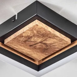 Plafonnier Cascada Led Brun, Couleur Bois, Noir, 1 Lumiere