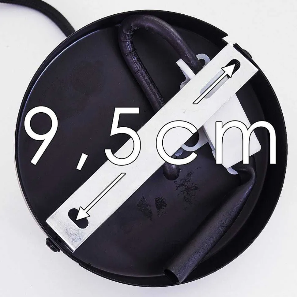 Plafonnier Castries Noir, 1 Lumiere