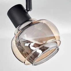 Plafonnier Cevio Noir, 2 Lumieres