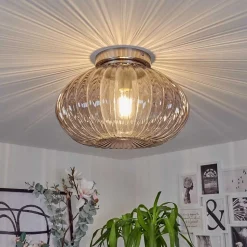 Plafonnier Chapal Nickel Mat, 1 Lumiere