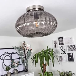 Plafonnier Chapal Nickel Mat, 1 Lumiere