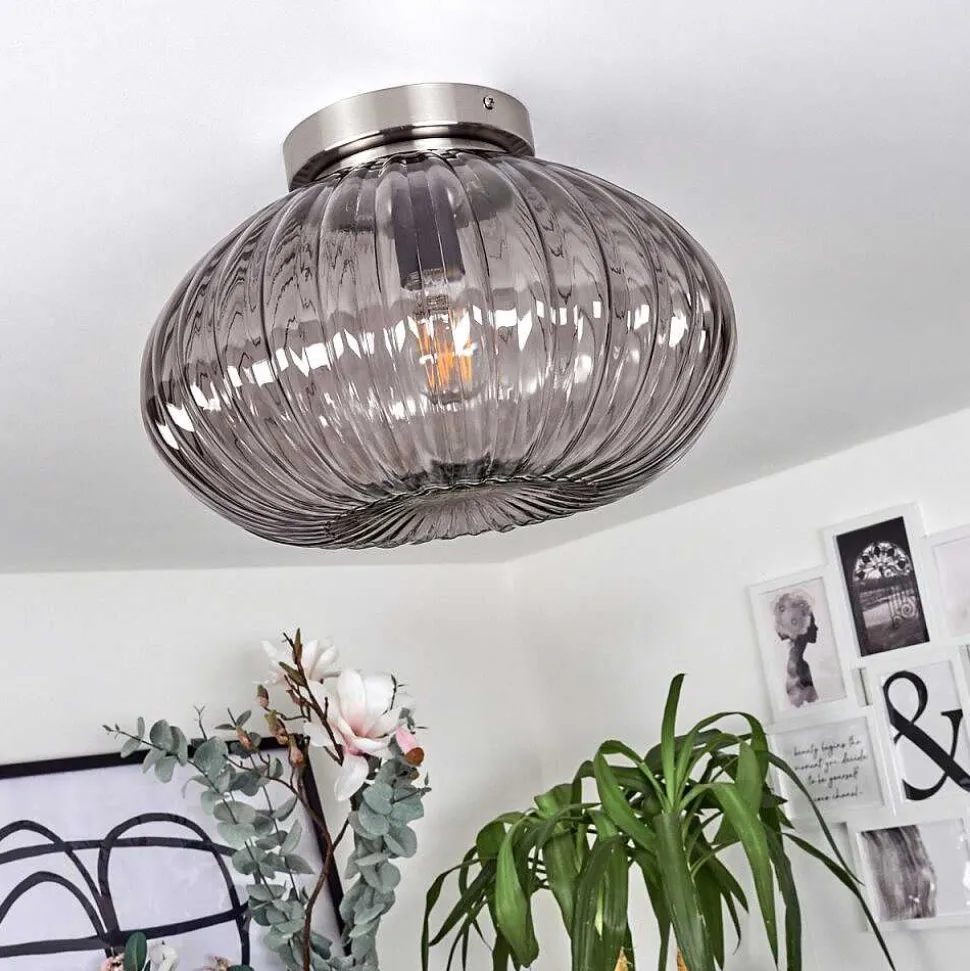 Plafonnier Chapal Nickel Mat, 1 Lumiere