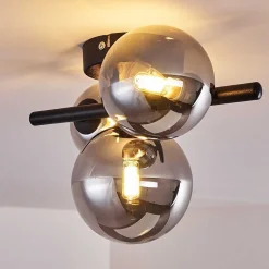 Plafonnier Chariton Noir, 3 Lumieres