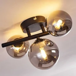 Plafonnier Chariton Noir, 3 Lumieres