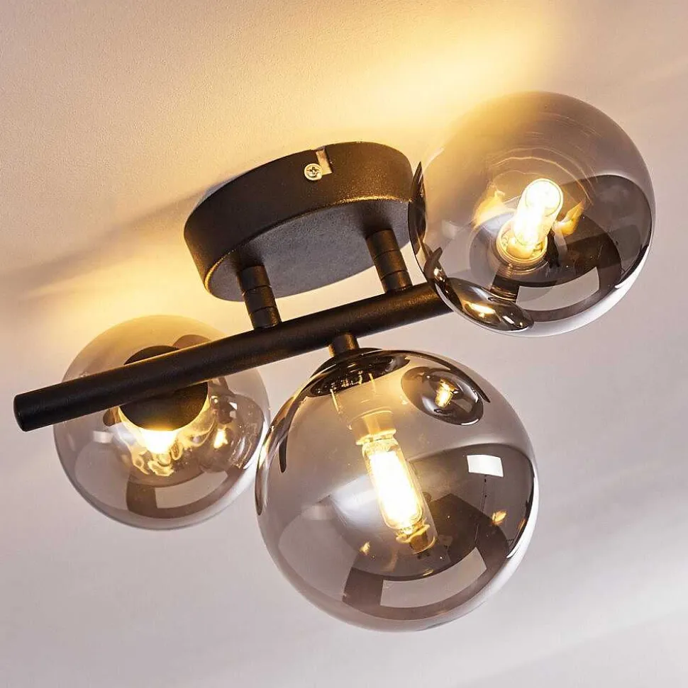 Plafonnier Chariton Noir, 3 Lumieres
