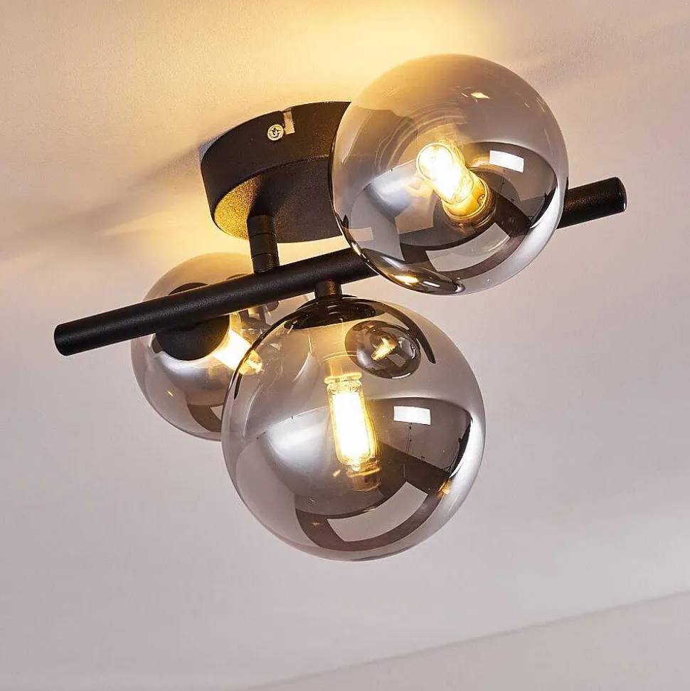 Plafonnier Chariton Noir, 3 Lumieres