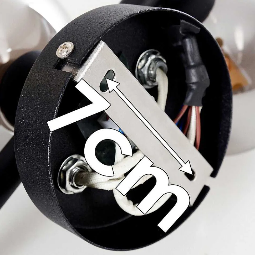 Plafonnier Chariton Noir, 3 Lumieres