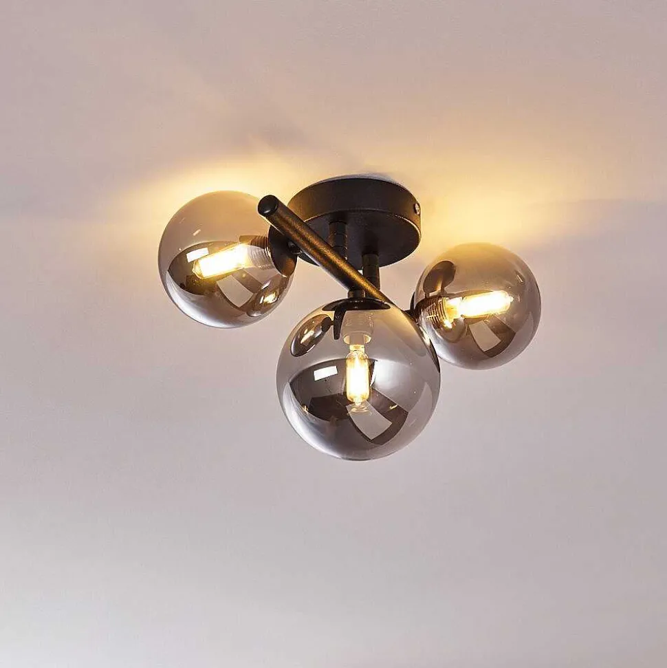 Plafonnier Chariton Noir, 3 Lumieres