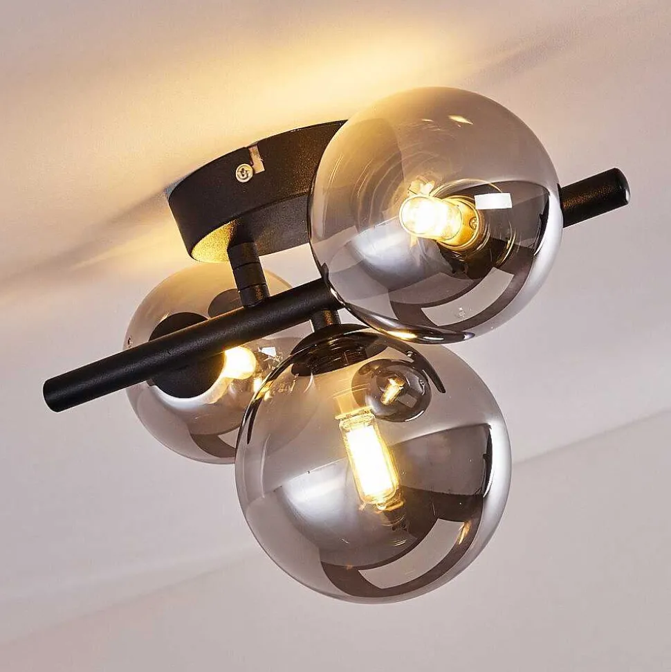 Plafonnier Chariton Noir, 3 Lumieres