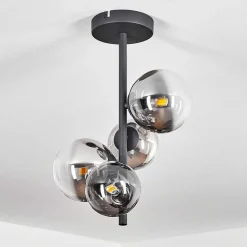 Plafonnier Chehalis Noir, 4 Lumieres