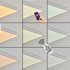 Plafonnier Crum Led Blanc, 1 Lumiere, Telecommandes