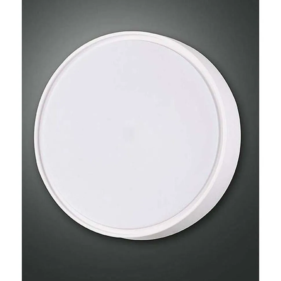 Plafonnier D'Exterieur Fabas Luce Hatton Led Blanc, Detecteur De Mouvement