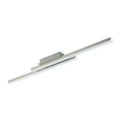 Plafonnier Eglo Connect Fraioli-C Led Nickel Mat, 2 Lumieres, Changeur De Couleurs