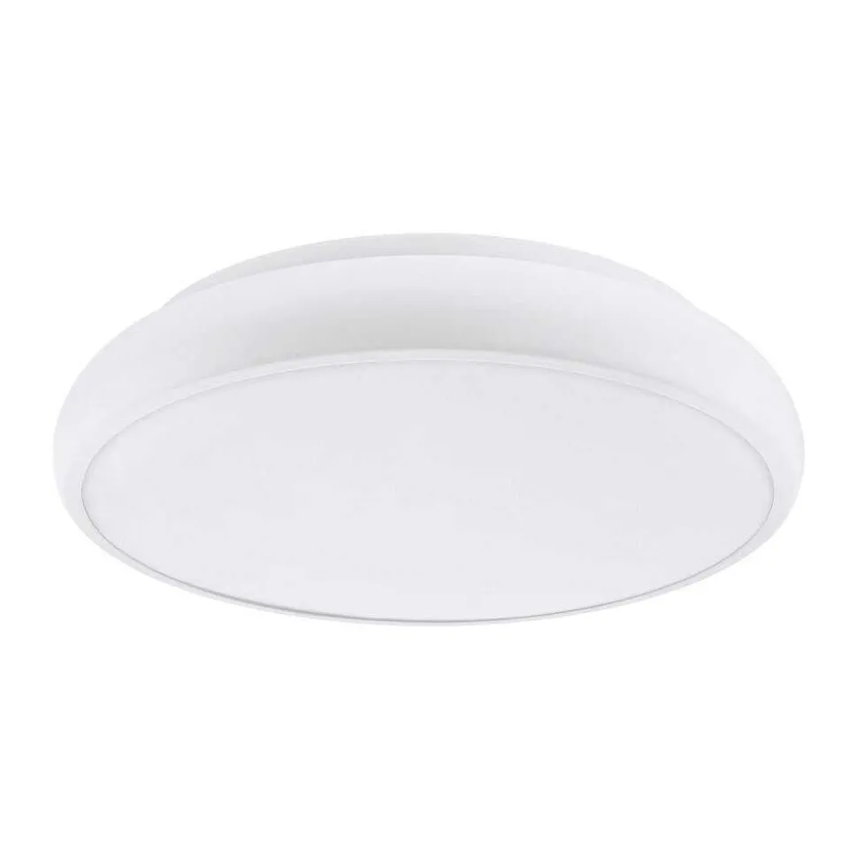 Plafonnier Eglo Connect Riodeva-C Led Blanc, 1 Lumiere, Changeur De Couleurs