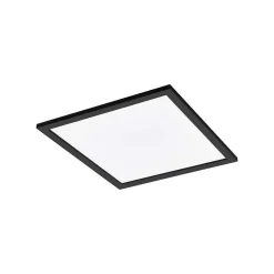 Plafonnier Eglo Salobrena Led Noir, 1 Lumiere, Changeur De Couleurs