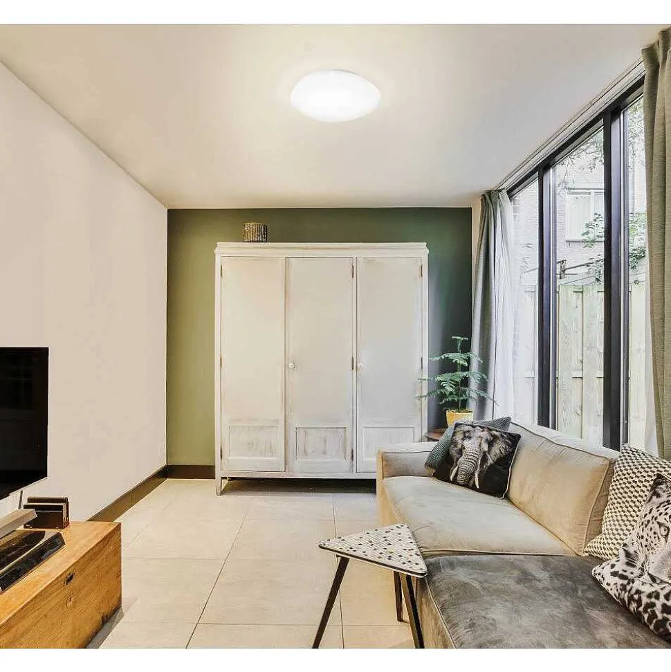 Plafonnier Eglo Silerascw Led Blanc, 1 Lumiere, Telecommandes, Changeur De Couleurs