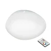 Plafonnier Eglo Sileras-Z Led Blanc, 3 Lumieres, Changeur De Couleurs