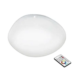 Plafonnier Eglo Sileras-Z Led Blanc, 3 Lumieres, Changeur De Couleurs