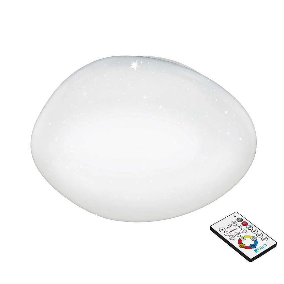 Plafonnier Eglo Sileras-Z Led Blanc, 3 Lumieres, Changeur De Couleurs