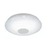 Plafonnier Eglo Voltago-C Led Aspect Cristal, Blanc, 1 Lumiere, Changeur De Couleurs