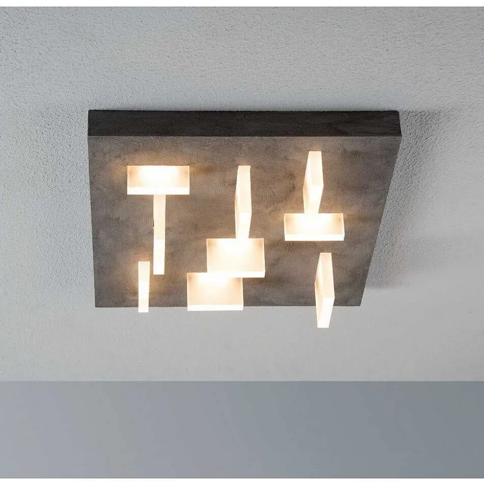 Plafonnier Escale Sharp Led Gris, 9 Lumieres