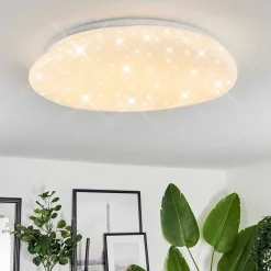 Plafonnier Esgos Led Blanc, 1 Lumiere, Telecommandes