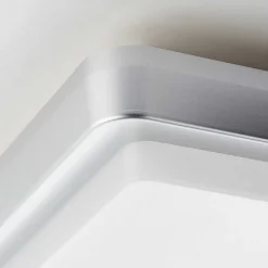 Plafonnier Exterieur Brilliant Devora Led Argente, 1 Lumiere