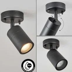 Plafonnier Exterieur Corneda Noir, 1 Lumiere