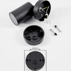 Plafonnier Exterieur Corneda Noir, 1 Lumiere