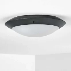 Plafonnier Exterieur Grafton Anthracite, 2 Lumieres