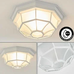 Plafonnier Exterieur Ibacache Blanc, 1 Lumiere