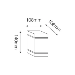 Plafonnier Exterieur Ks Verlichting Sigma Noir, Blanc, 1 Lumiere