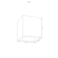 Plafonnier Exterieur Lcd 5029 Led Blanc, 1 Lumiere