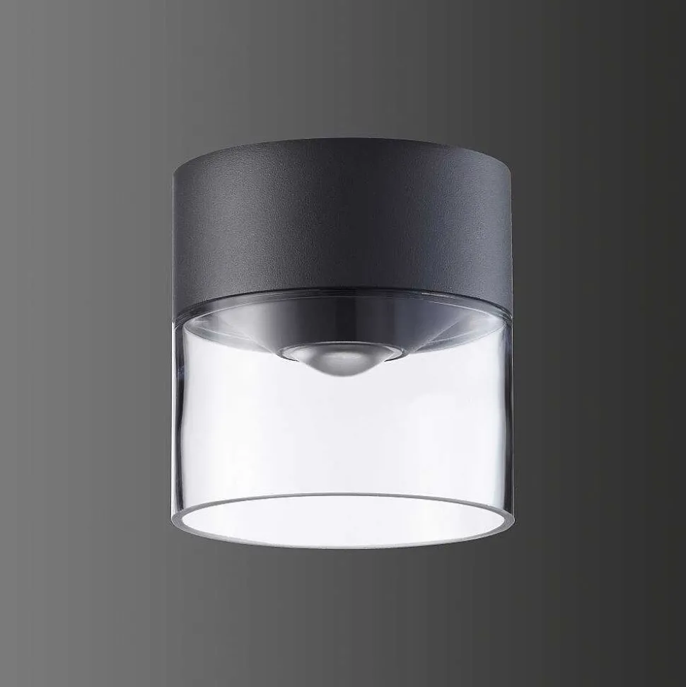 Plafonnier Exterieur Lcd 5068 Led Noir, 1 Lumiere