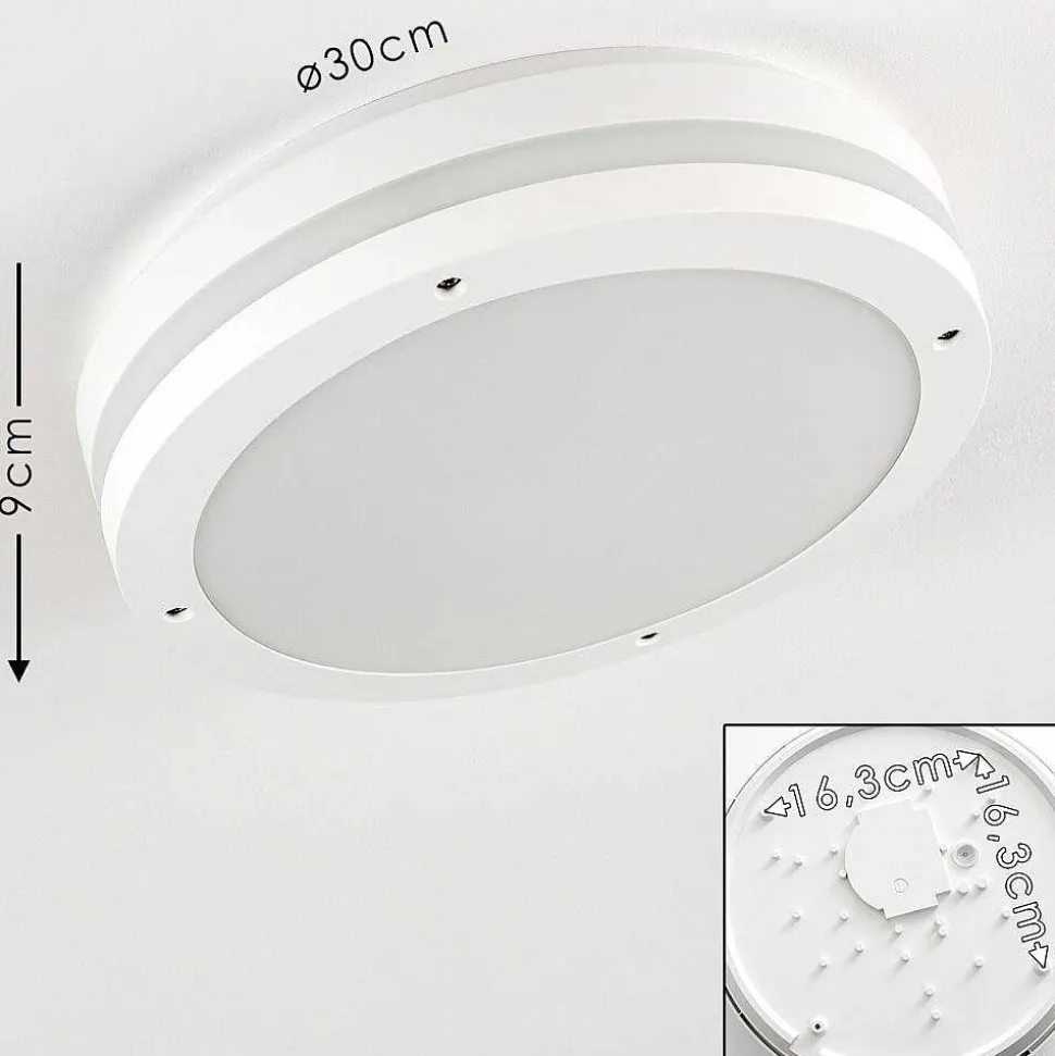 Plafonnier Exterieur Wollongong Led Blanc, 1 Lumiere