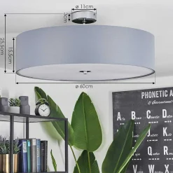 Plafonnier Foggia Chrome, 3 Lumieres