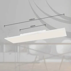 Plafonnier Globo Doro Led Blanc, 2 Lumieres, Telecommandes, Changeur De Couleurs