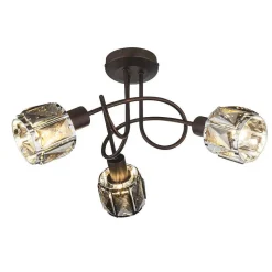 Plafonnier Globo Indiana Bronze, 3 Lumieres