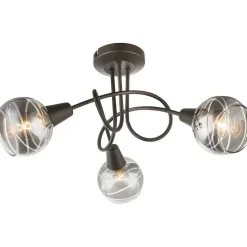 Plafonnier Globo Isla Led Bronze, 3 Lumieres