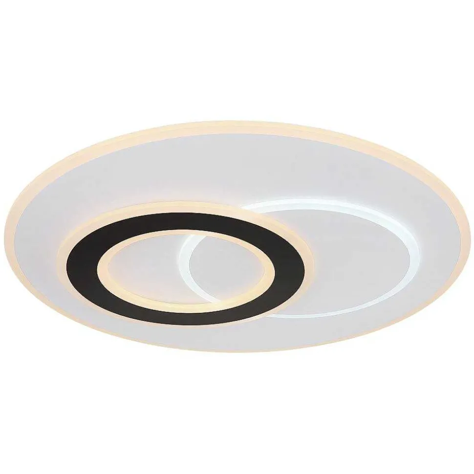 Plafonnier Globo Jacques Led Noir, Blanc, 1 Lumiere, Telecommandes