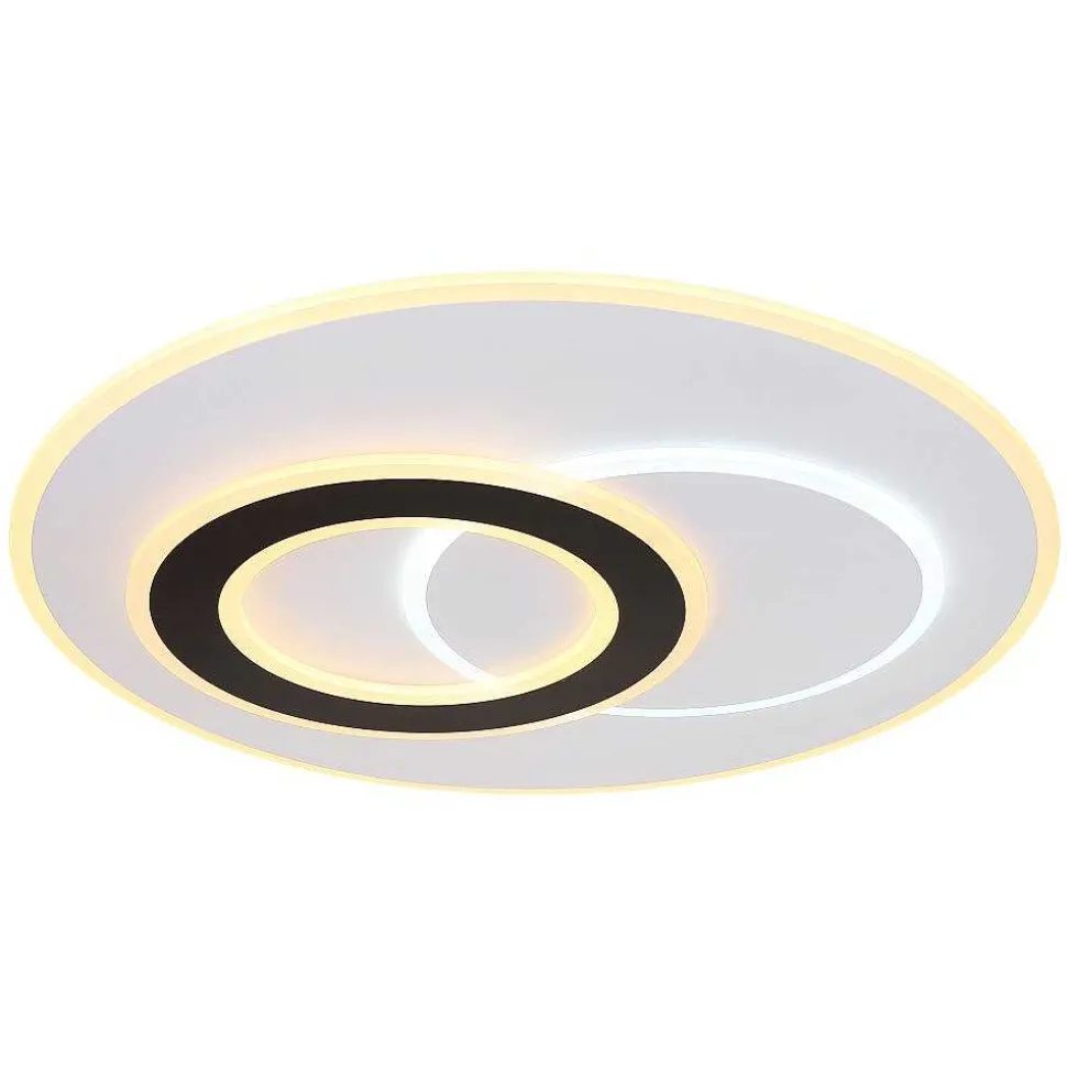 Plafonnier Globo Jacques Led Noir, Blanc, 1 Lumiere, Telecommandes