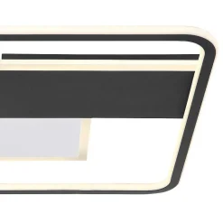 Plafonnier Globo Jenna Led Noir, Blanc, 1 Lumiere, Telecommandes