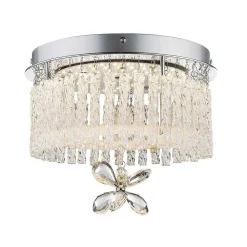 Plafonnier Globo Led Chrome, 1 Lumiere