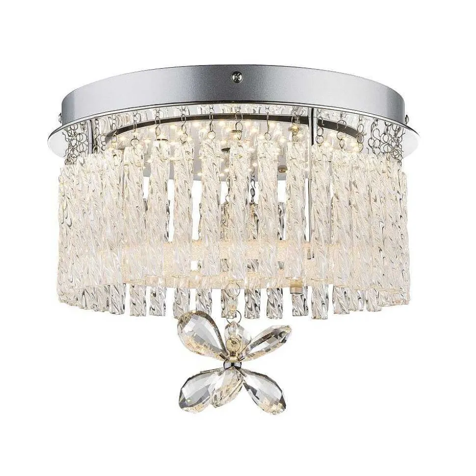 Plafonnier Globo Led Chrome, 1 Lumiere