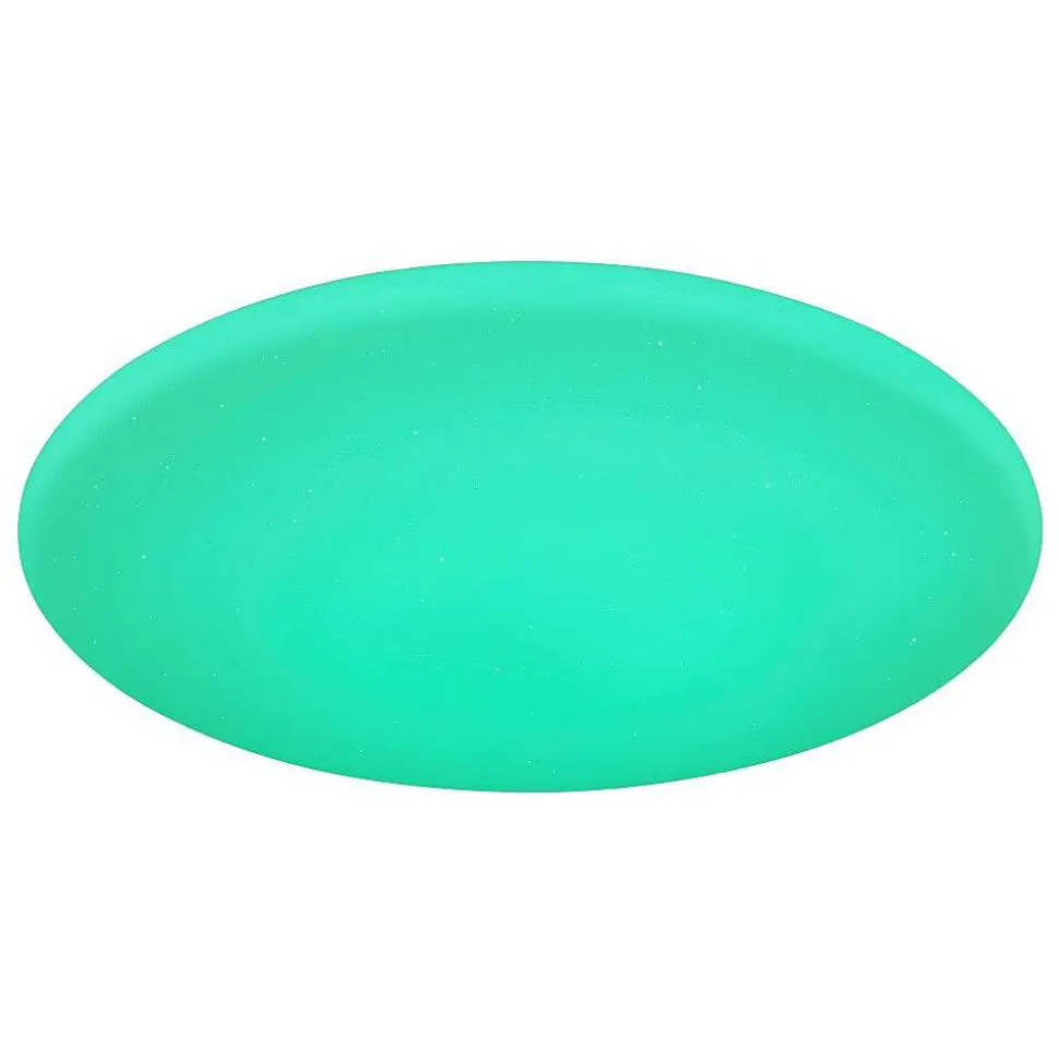 Plafonnier Globo Rena Led Blanc, 1 Lumiere, Telecommandes, Changeur De Couleurs