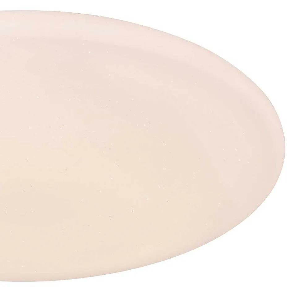 Plafonnier Globo Rena Led Blanc, 1 Lumiere, Telecommandes, Changeur De Couleurs